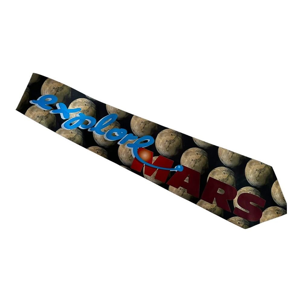 Explore Mars Neck Tie Space Astronaut Graphic Novelty Zazzlea